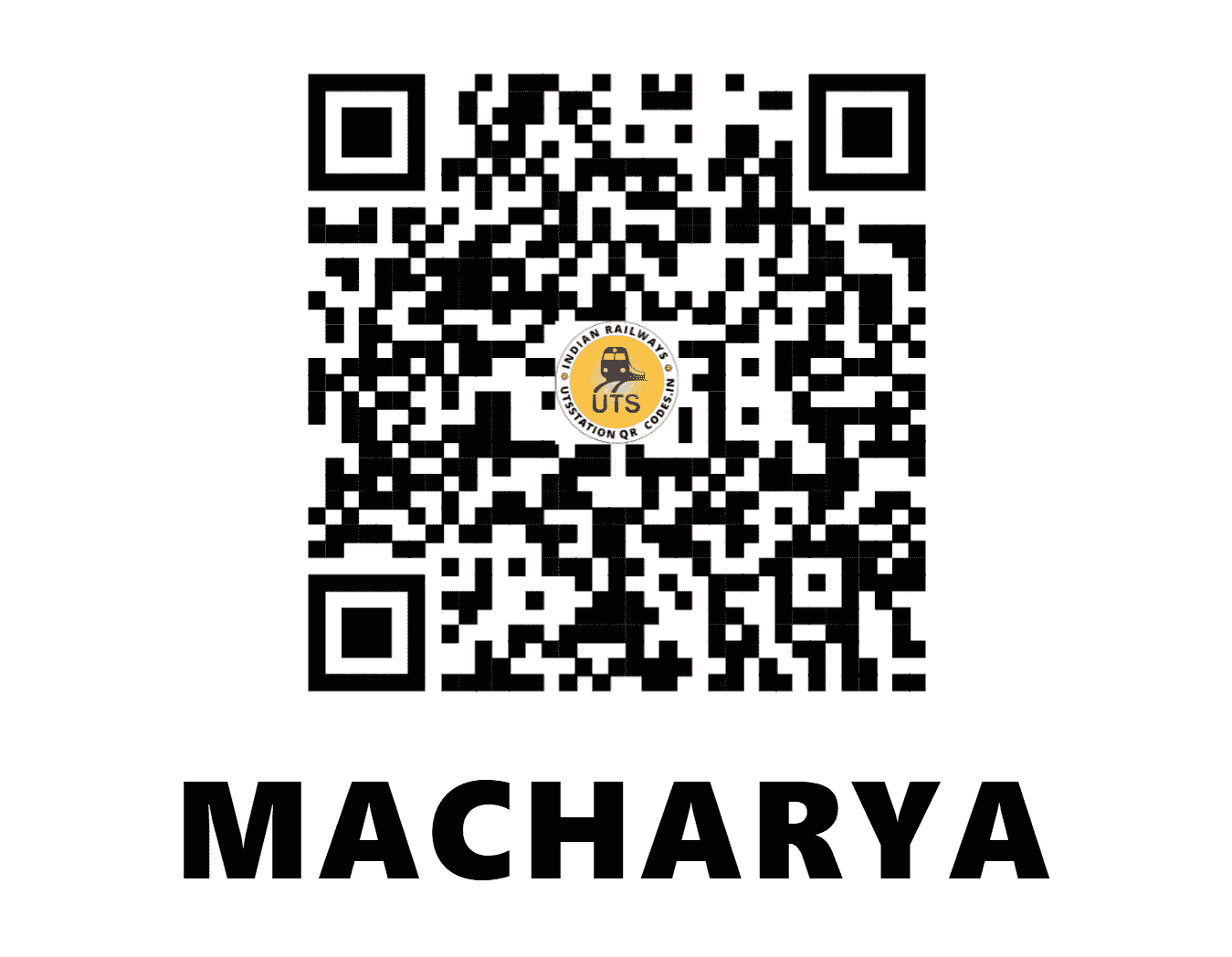 UTS QR Code for MACHARYA - MCV - NR (UTTAR PRADESH)
